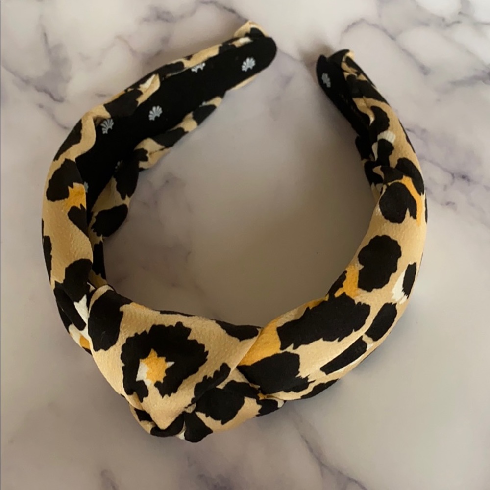 Lele Sadoughi Silk Leopard Headband